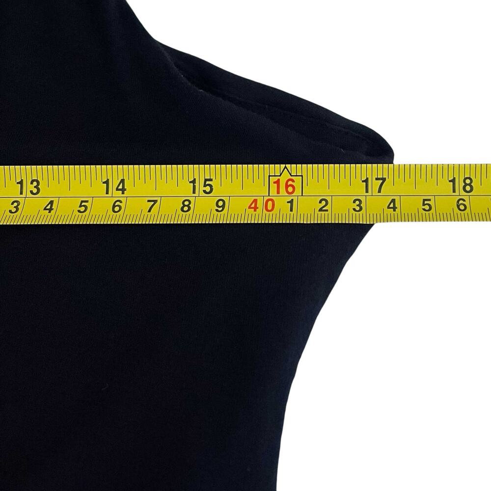 Women's Calvin Klein Sleeveless Ruched Sleeveless Mini Tank Dress Black Size 14 - Picture 6 of 7